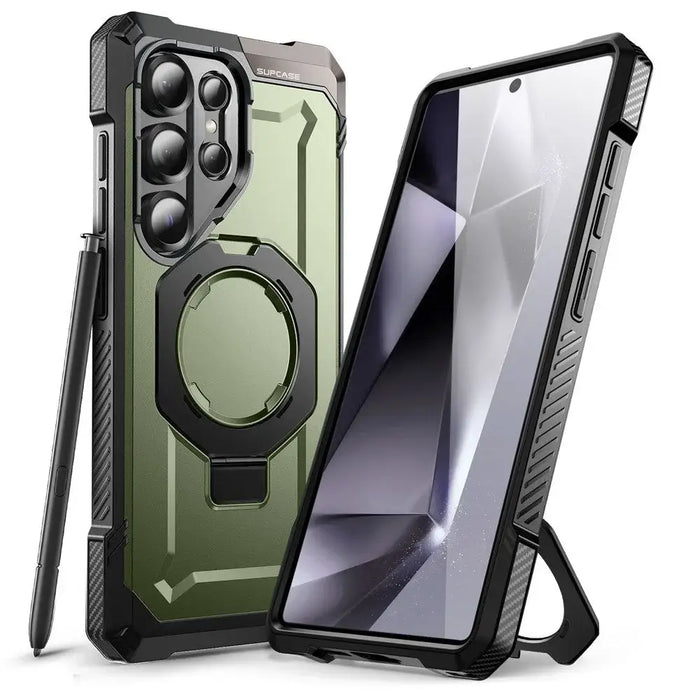Supcase UB Grip Mag Case for Samsung Galaxy S25 Ultra - Olive - Cell phone cases and covers<<<HurtelXML