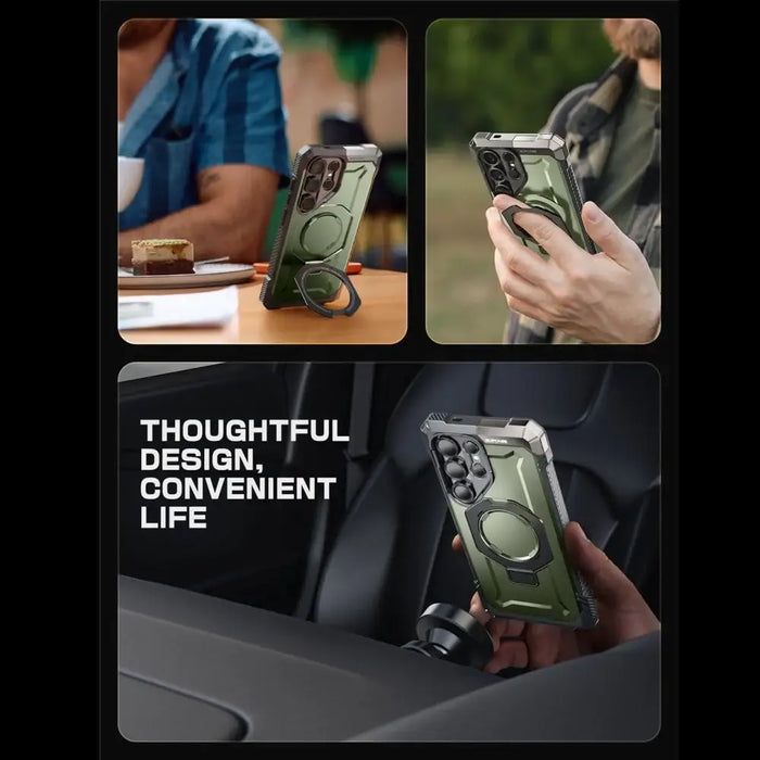 Supcase UB Grip Mag Case for Samsung Galaxy S25 Ultra - Olive - Cell phone cases and covers<<<HurtelXML