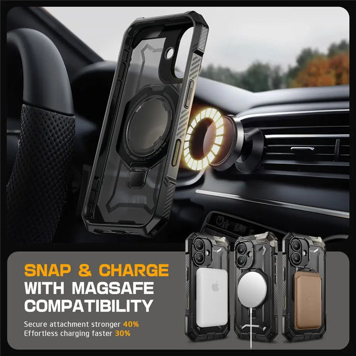 Supcase UB Grip Mag Case with MagSafe for iPhone 16 - Black - Cell phone cases and covers<<<HurtelXML