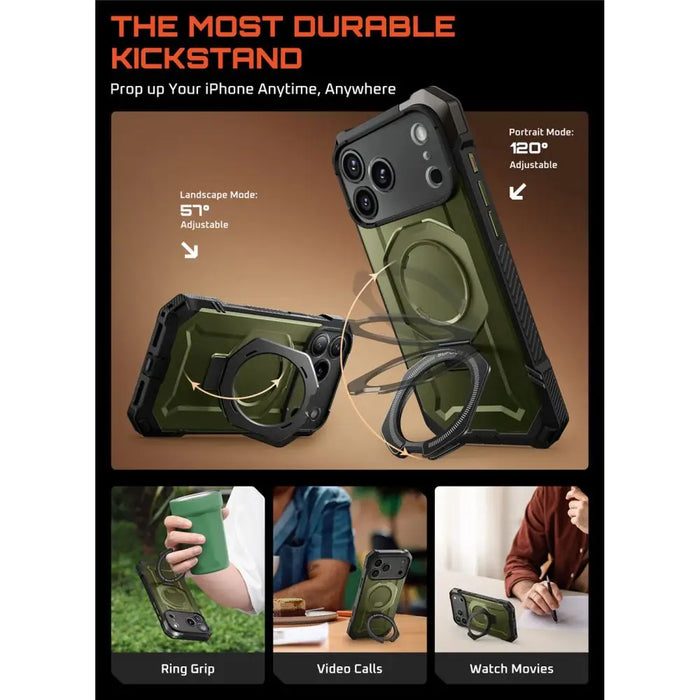 Supcase UB Grip Mag MagSafe Case for iPhone 17 Pro Max - Green - Cell phone cases and covers<<<HurtelXML