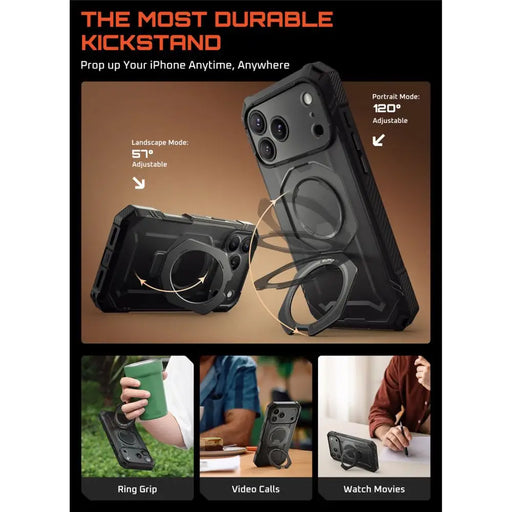 Supcase UB Grip Pro Mag MagSafe Case for iPhone 17 Pro - Black - Cell phone cases and covers<<<HurtelXML