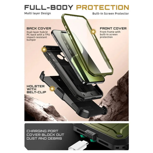 Supcase UB Pro Case for iPhone 17 Pro - Green - Cell phone cases and covers<<<HurtelXML