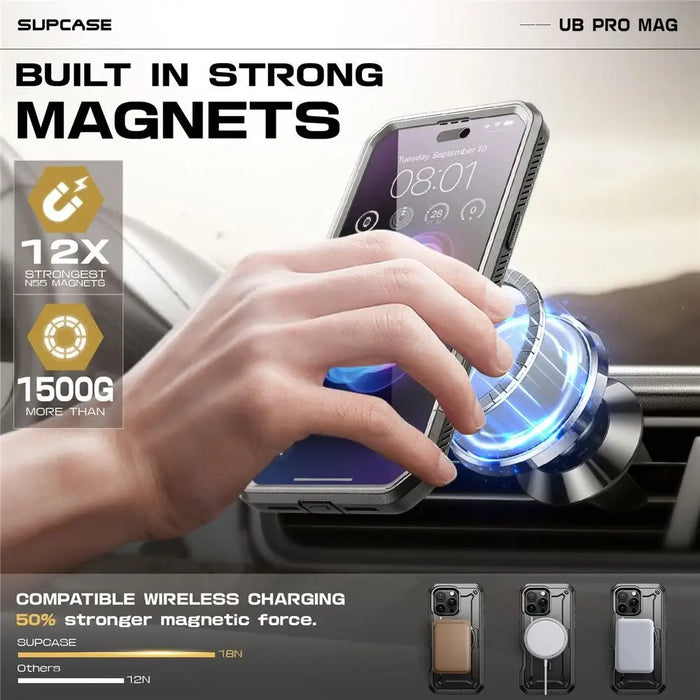 Supcase UB Pro Mag MagSafe iPhone 16 Pro Case - Gray - Cell phone cases and covers<<<HurtelXML