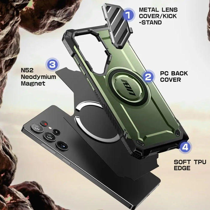 Supcase UB XT Mag Case for Samsung Galaxy S25 Ultra - Olive - Cell phone cases and covers<<<HurtelXML