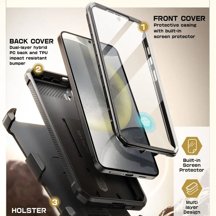 Supcase Unicorn Beetle Pro 2-set Case for Samsung Galaxy S25+ - Black - Cell phone cases and covers<<<HurtelXML