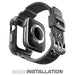 Supcase Unicorn Beetle Pro Case with Strap for Apple Watch 4/5/6/7/8/SE (44/45 mm) - Black - Cell phone cases