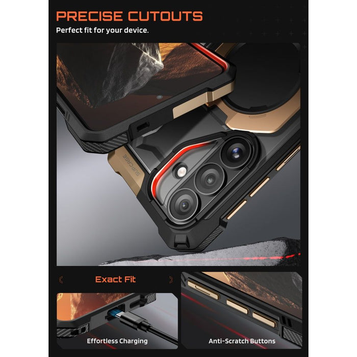Supcase UB Grip Mag MagSafe Case for Samsung Galaxy S26 - Black and Brown