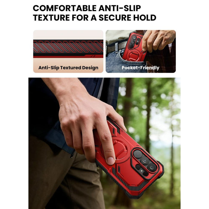Supcase ArmorBox Mag MagSafe Case for Samsung Galaxy S26 Ultra - Red and Black