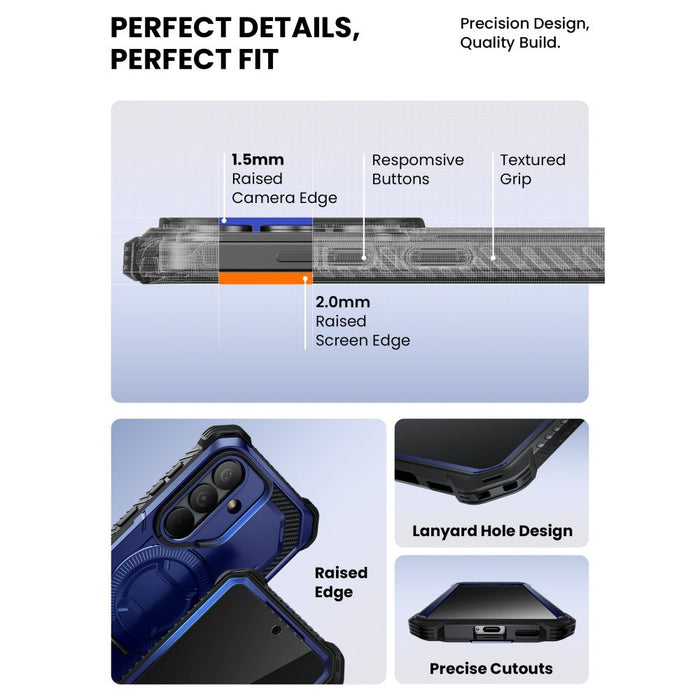 Supcase ArmorBox Mag MagSafe Case for Samsung Galaxy S26 - Navy Blue and Black