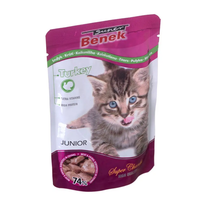 SUPER BENEK Junior Turkey - wet cat food - 100 g - Wet foodDLK-KAM<<<For the catDLK<<<ActionPL