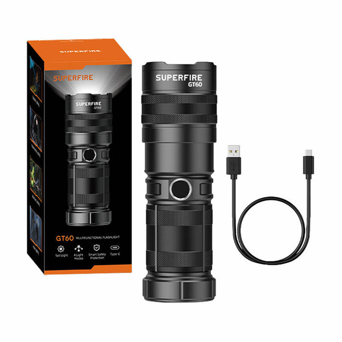 Superfire GT60 flashlight - 2600 lm 2 modes USB-C - Other<<<Flashlights<<<Outdoor<<<InnproXML