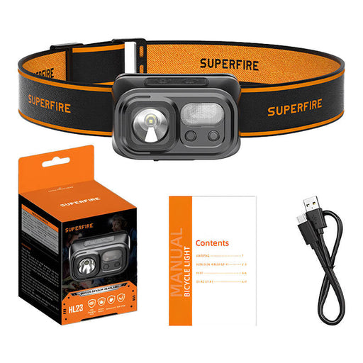 Superfire HL23 headlamp flashlight 220 lm USB-C powerbank - Head flashlights<<<Flashlights<<<Outdoor<<<InnproXML