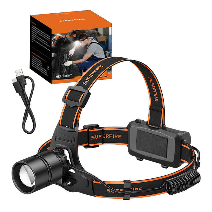 Superfire HL71 headlamp flashlight 500 lm USB 5 modes - Head flashlights<<<Flashlights<<<Outdoor<<<InnproXML