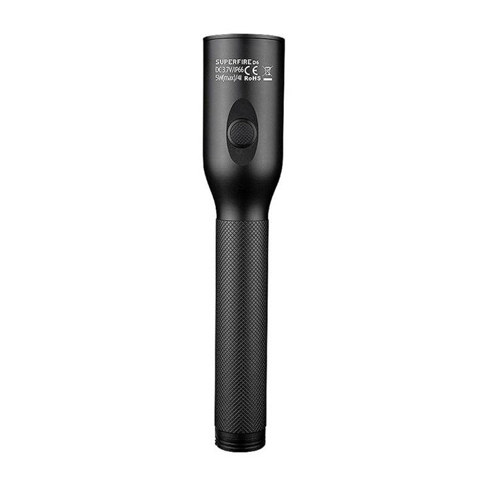 Superfire D6 flashlight, 220 lm, 210 m range, 4 modes