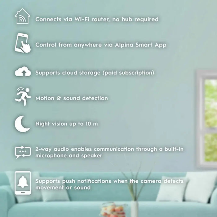 Surveillance Camera Alpina - Сигурност Удома<<<Дом Градина<<<BigBuy&&&Видеокамери за наблюдение<<<Сигурност Удома<<<Дом