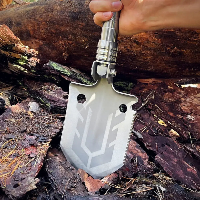 Survival shovel 10-in-1 folding shovel with knife screwdriver glass breaker - Others<<<HurtelXML