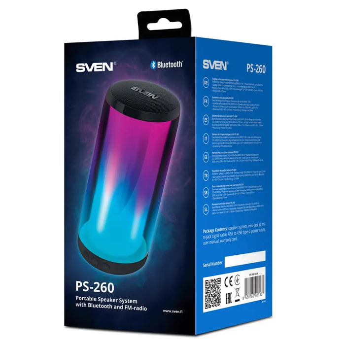 SVEN PS-260 portable/party speaker Mono portable speaker Black 10 W - Bluetooth portable