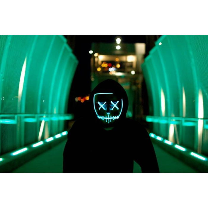 Purge Skull LED Mask for Halloween, Party, New Year, Birthday