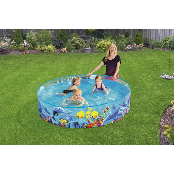 SWIMMING POOL F183X38CM BESTWAY 55030 - Надуваеми басейни<<<Басейни плажни артикули и оборудване<<<Градина<<<Praktiker