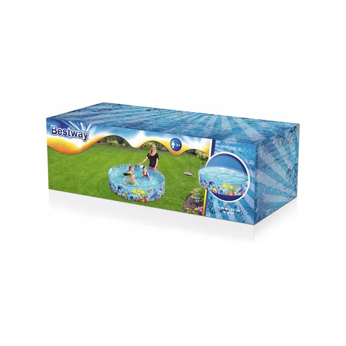 SWIMMING POOL F183X38CM BESTWAY 55030 - Надуваеми басейни<<<Басейни плажни артикули и оборудване<<<Градина<<<Praktiker