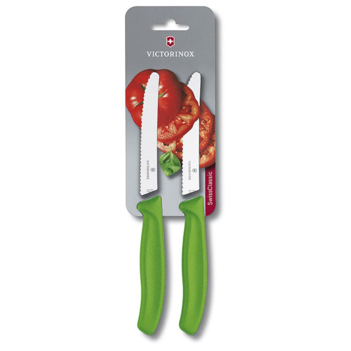 TOMATO KNIFE SWISSCLASSIC 11CM GREEN CT