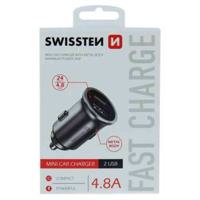 SWISSTEN CAR CHARGER 4.8A