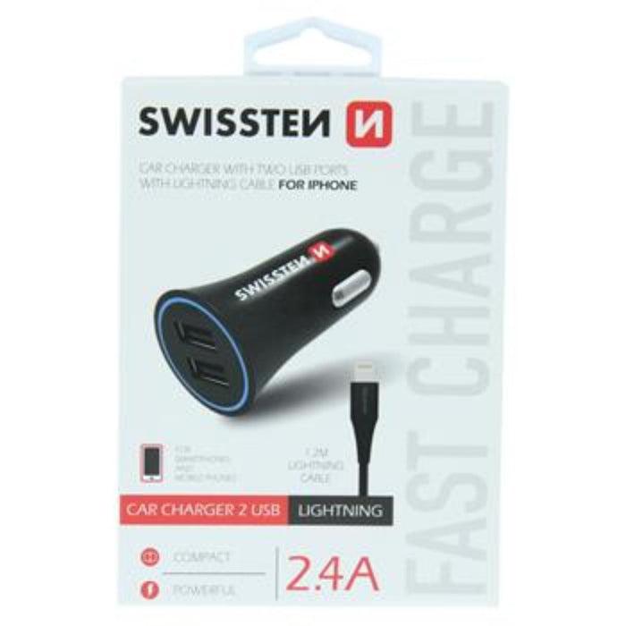 CAR CHARGER 2.4A 467514 SWISSTE