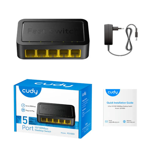 Switch Cudy FS105D - Компютър Мрежи и компоненти<<<Компютри| Електроника<<<BigBuy&&&Суичове<<<Компютър Мрежи и