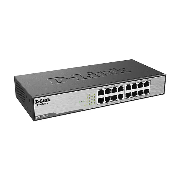 Switch D-Link DES-1016D/E 16 port 10/100 Desktop rack mount - Комутатор - Неуправляеми<<<Мрежи<<<Мрежи и умен