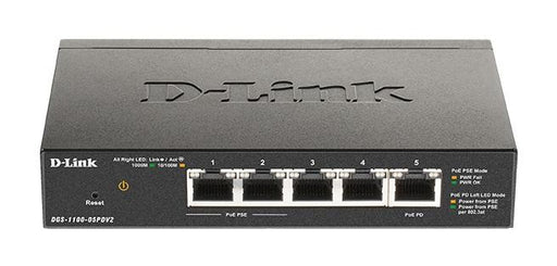 Switch D-Link DGS-1100-05PDV2 5-port 10/100/1000 Gigabit Smart Switch PoE managed - Управляеми комутатори<<<D-LINK