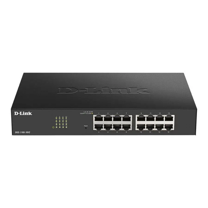 Switch D-Link DGS-1100-16V2 16-port 10/100/1000 Gigabit Smart Switch managed - Суичове - с контрол<<<Мрежово