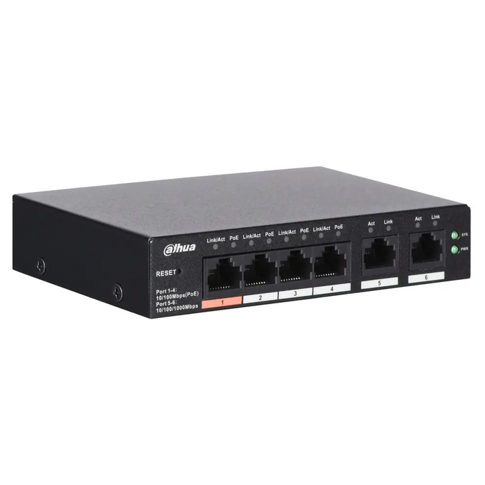 Switch Dahua CS4006-4ET-60 - SwitchesKIL-SWI<<<CommunicationKIL<<<ActionPL&&&Компютър Мрежи и компоненти<<<Компютри|