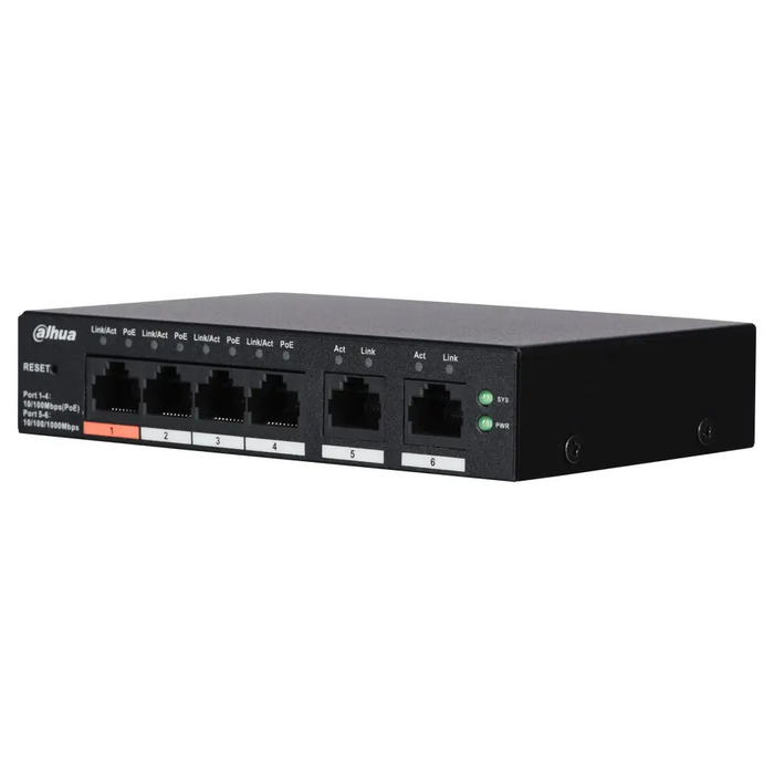 Switch Dahua CS4006-4ET-60 - SwitchesKIL-SWI<<<CommunicationKIL<<<ActionPL&&&Компютър Мрежи и компоненти<<<Компютри|