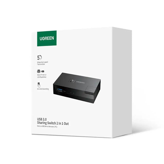 Switch USB 3.0 bidirectional switch Ugreen CM618 - black - KVM switches<<<HurtelXML