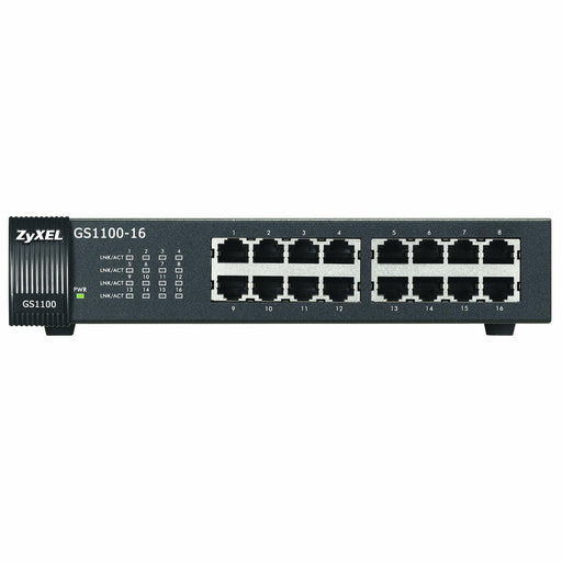 Switch ZYXEL GS1100-16 16 ports Gigabit for mounting in a cabinet - Unmanaged