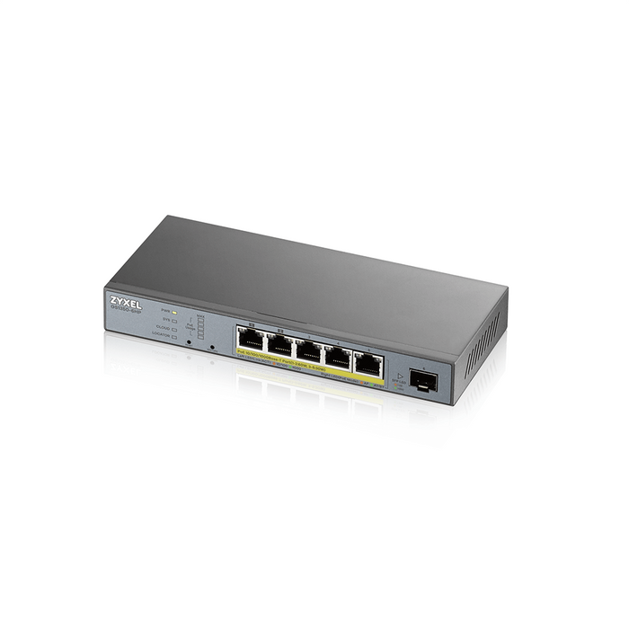 Switch ZyXEL GS1350-6HP 6-port Gigabit Managed PoE 60W - Managed Switches<<<ZyXEL<<<ZyXEL<<<PolyComp&&&Суичове - с