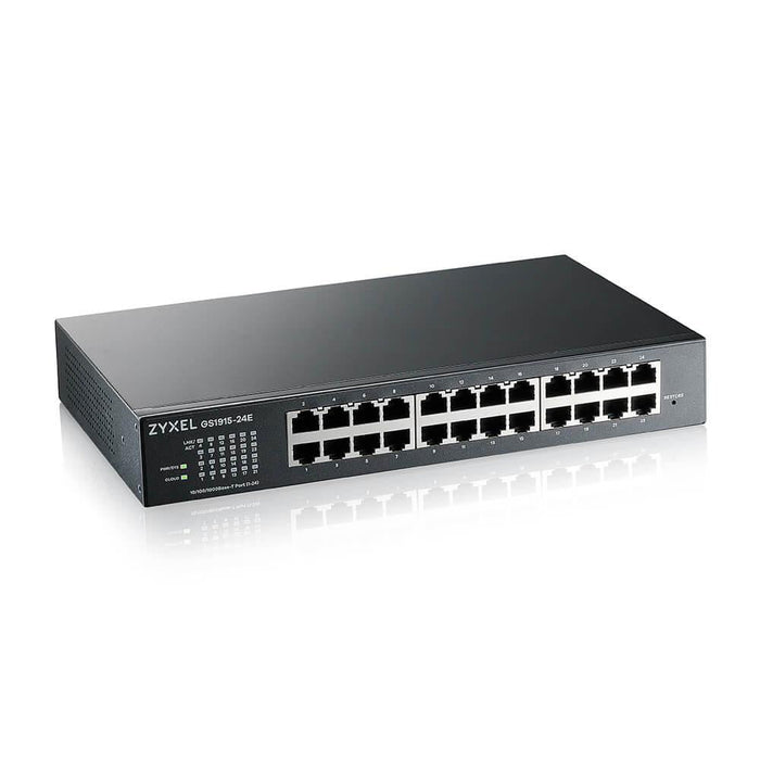 Switch ZyXEL GS1915-24E 24-Port Gigabit Managed Cabinet Mount - Managed Switches<<<ZyXEL<<<ZyXEL<<<PolyComp&&&Суичове