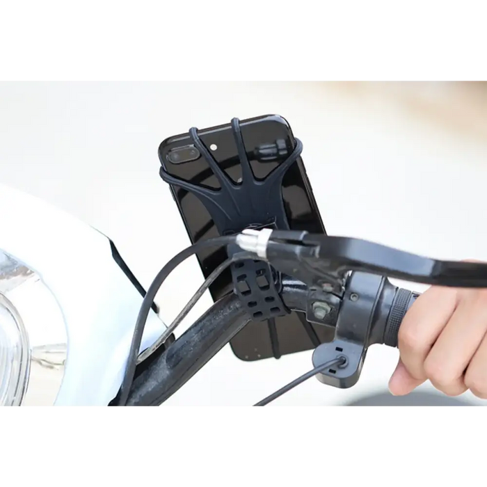 Swivel silicone bike holder with replaceable head - black - Cell phone holders<<<HurtelXML