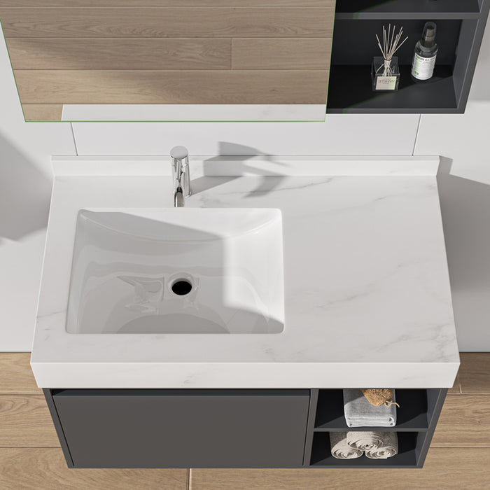BATHROOM CABINET WITH SYNCHRO WASHBASIN