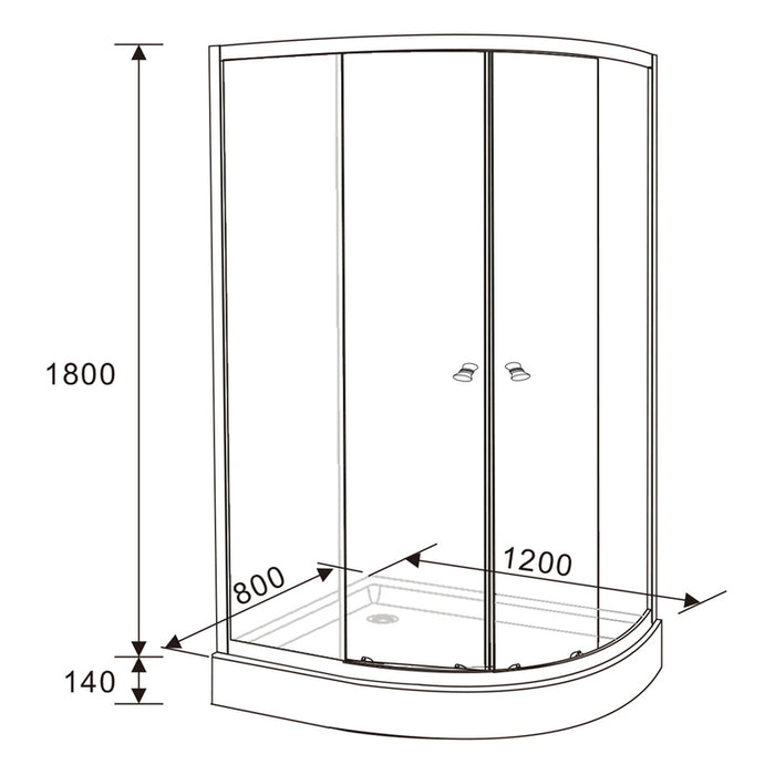 SHOWER CABIN 120X80 SYNCHRO 8051 R