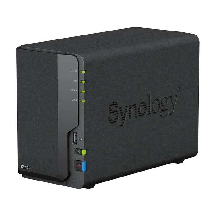 Network storage Synology DS223, For 2 disks, 2GB, Gigabit, USB3.2
