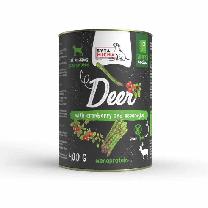 SYTA MICHA Deer, cranberries and asparagus Mono - wet dog food - 400g