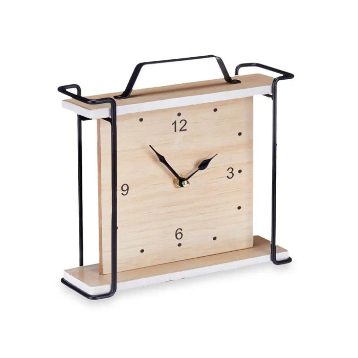 Table clock Gift Decor Black Wood (6 Units) - Декорация и Осветление<<<Дом Градина<<<BigBuy&&&Стенни часовници и