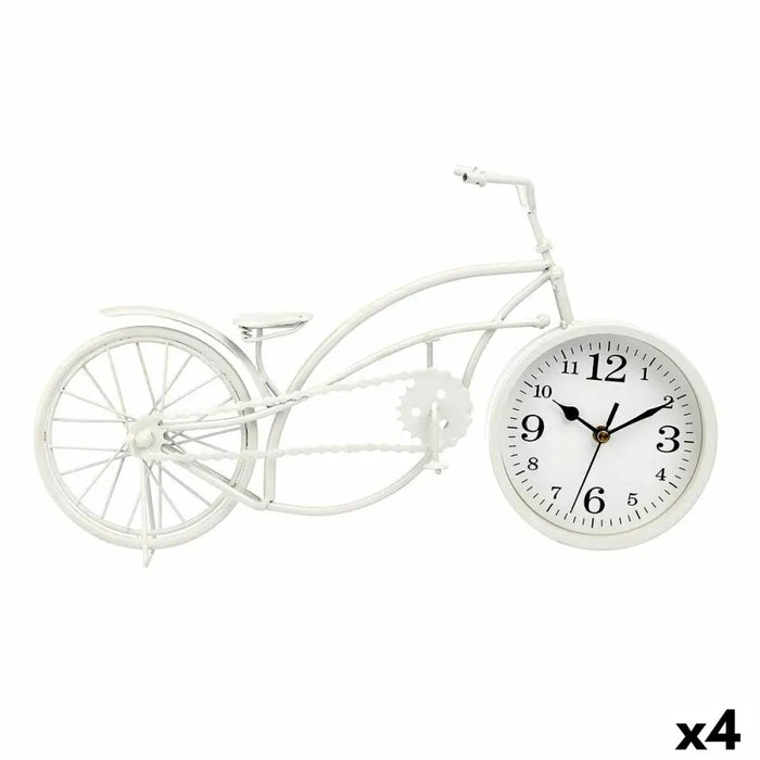 Table clock Gift Decor White Bicycle (4 Units) - Декорация и Осветление<<<Дом Градина<<<BigBuy&&&Стенни часовници и