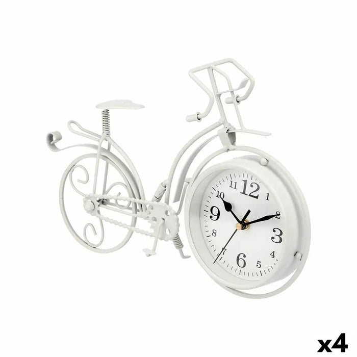 Table clock Gift Decor White Bicycle (4 Units) - Декорация и Осветление<<<Дом Градина<<<BigBuy&&&Стенни часовници и