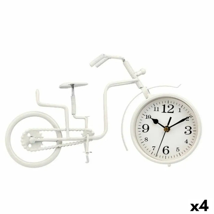 Table clock Gift Decor White Bicycle (4 Units) - Декорация и Осветление<<<Дом Градина<<<BigBuy&&&Стенни часовници и