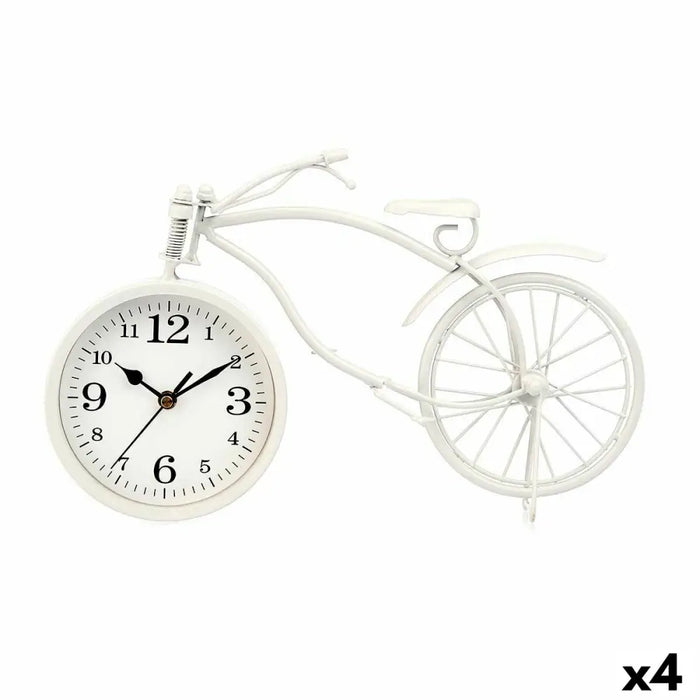 Table clock Gift Decor White Bicycle (4 Units) - Декорация и Осветление<<<Дом Градина<<<BigBuy&&&Стенни часовници и