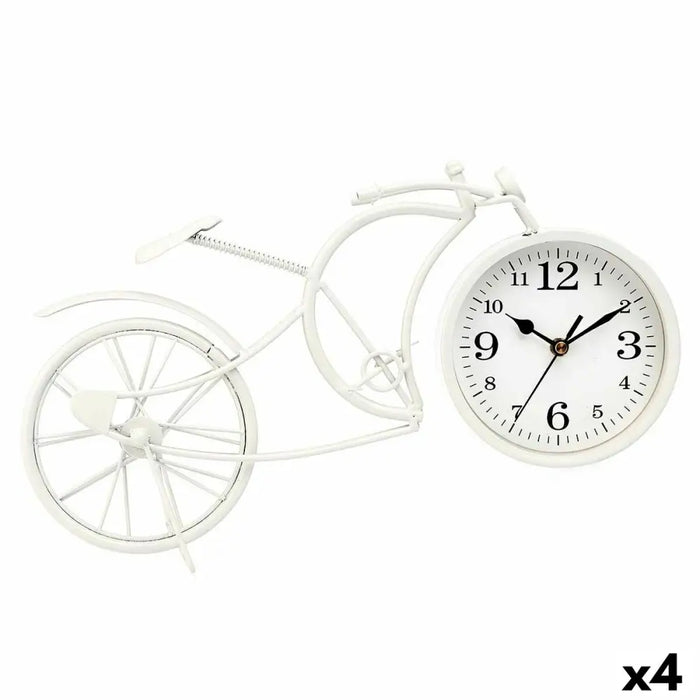 Table clock Gift Decor White Bicycle (4 Units) - Декорация и Осветление<<<Дом Градина<<<BigBuy&&&Стенни часовници и
