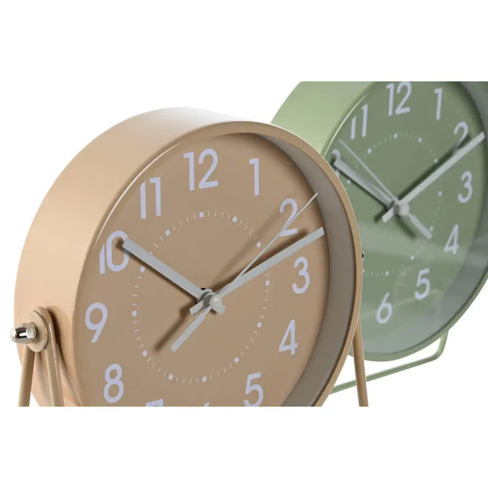 Table clock Home ESPRIT Beige (2 Units) - Декорация и Осветление<<<Дом Градина<<<BigBuy&&&Стенни часовници и
