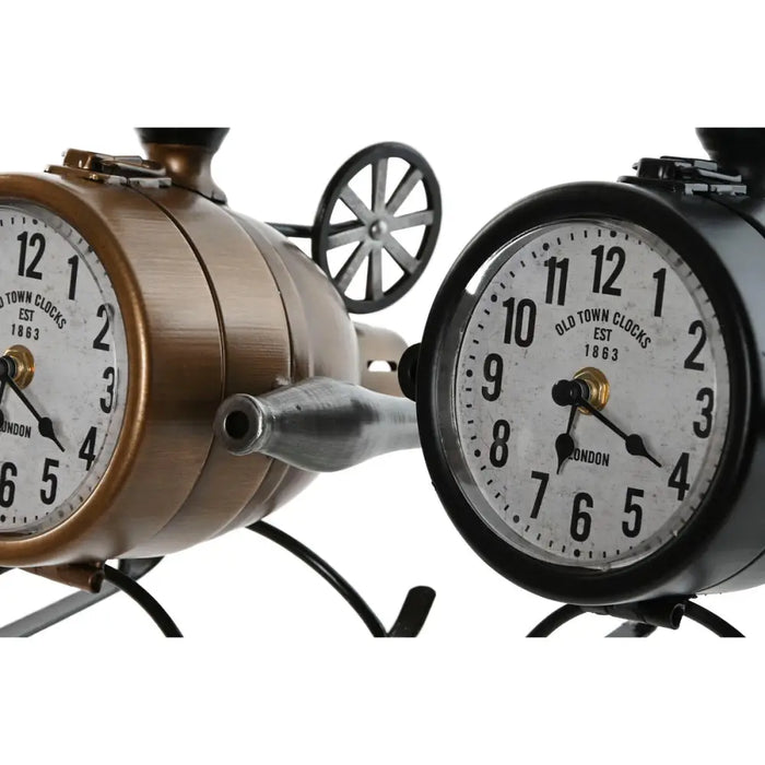 Table clock Home ESPRIT Black Golden Loft Helicopter (2 Units) - Декорация и Осветление<<<Дом Градина<<<BigBuy&&&Стенни